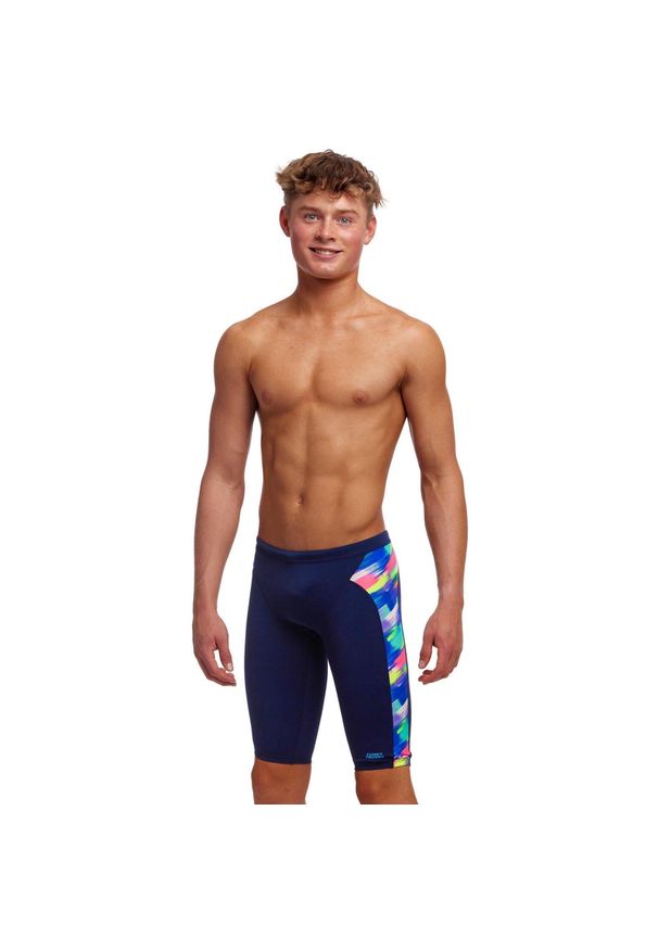 Spodenki FUNKY TRUNKS Streaky Strokes - jammery chłopięce 128-140cm/8/UK24. Kolor: niebieski, wielokolorowy