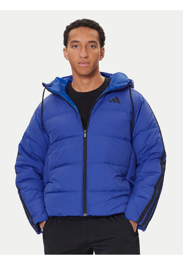 Adidas - adidas Kurtka puchowa Essentials Climawarm 3-Stripes JW9099 Niebieski Regular Fit. Kolor: niebieski. Materiał: syntetyk