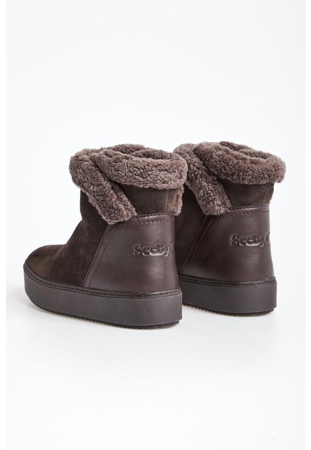 See By Chloé - Śniegowce damskie skórzane SEE BY CHLOÉ. Materiał: skóra