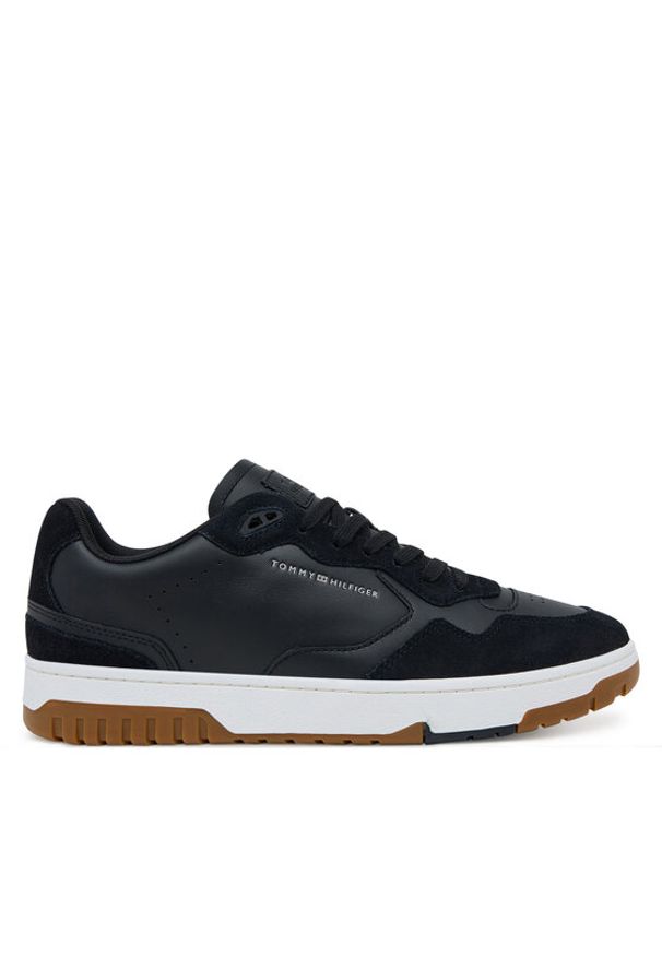 TOMMY HILFIGER - Tommy Hilfiger Sneakersy Th Basket Better Mix FM0FM05520 Czarny. Kolor: czarny. Materiał: skóra