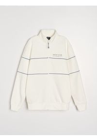 Sinsay - Bluza bomberka z napisem - biały. Kolor: biały. Wzór: napisy #1