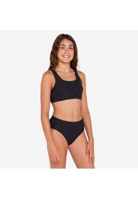 Kostium kąpielowy dwuczęściowy surfingowy dla dzieci Decathlon 500 Lao Miami. Kolor: czarny. Materiał: poliester, poliamid, materiał, elastan #1