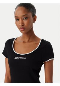 Karl Lagerfeld Jeans Sukienka codzienna B2W13045 Czarny Slim Fit. Okazja: na co dzień. Kolor: czarny. Materiał: wiskoza. Typ sukienki: proste. Styl: casual #4