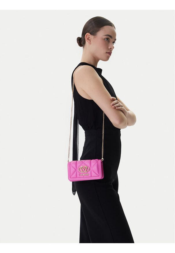 Love Moschino - LOVE MOSCHINO Torebka JC5640PP1OLC0604 Różowy. Kolor: różowy. Materiał: skórzane