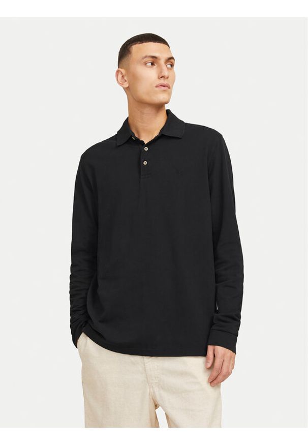 Jack & Jones Polo William 12269034 Czarny Regular Fit. Typ kołnierza: polo. Kolor: czarny. Materiał: bawełna