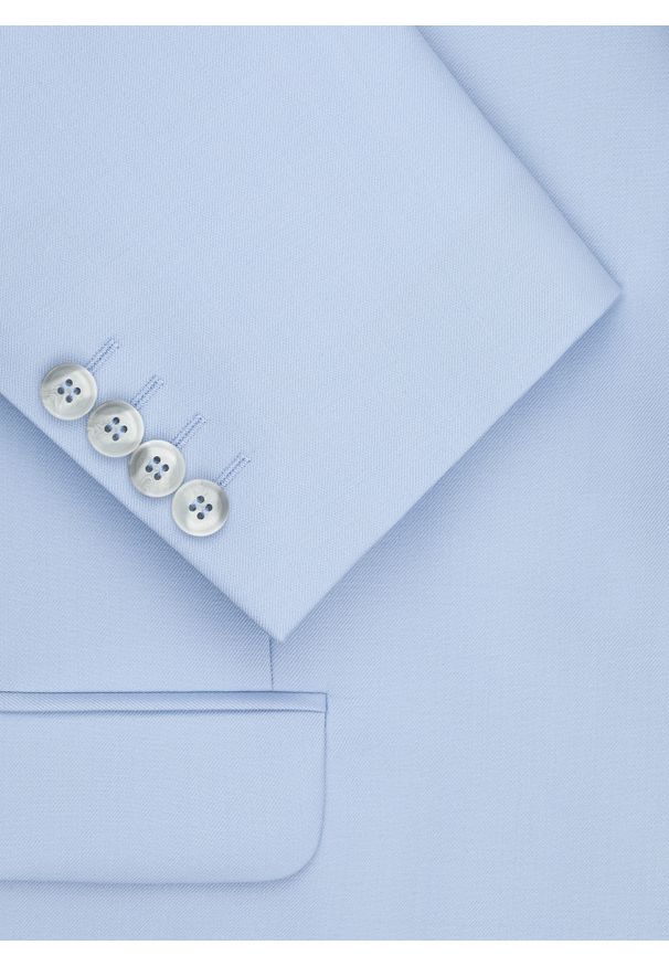 Pako Lorente - PAKO LORENTE - Błękitna wełniana marynarka garniturowa. Kolor: niebieski. Materiał: wełna. Wzór: gładki. Styl: młodzieżowy