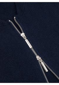 Pako Lorente - PAKO LORENTE – Sweter męski rozpinany w granatowym kolorze. Kolor: niebieski. Materiał: wełna, bawełna, poliamid. Sezon: jesień #4