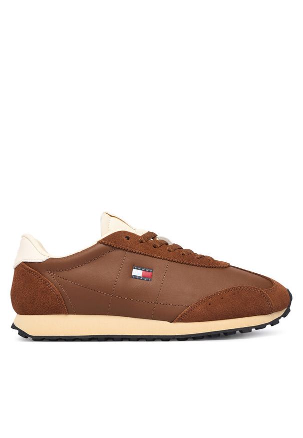 Sneakersy Tommy Jeans. Kolor: brązowy