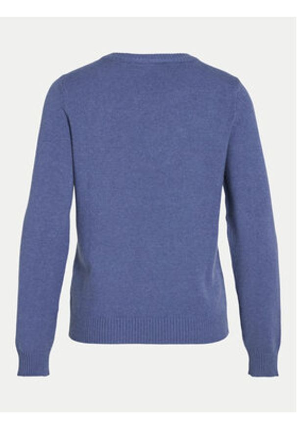 Vila Sweter Ril 14054177 Niebieski Regular Fit. Kolor: niebieski. Materiał: syntetyk