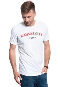 Lee - LEE KANSAS TEE BRIGHT WHITE L63AFQLJ. Kolor: biały