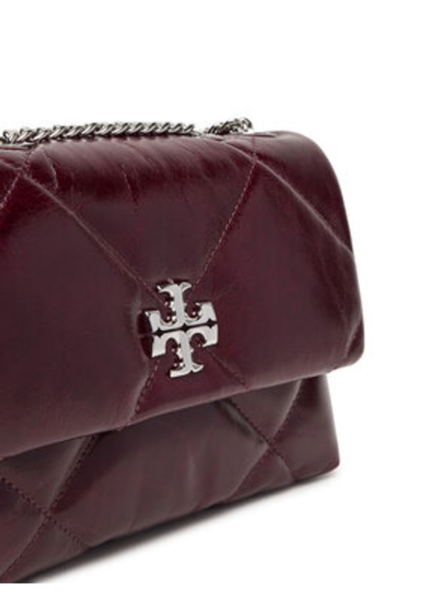 Tory Burch Torebka Kira Diamond 169326 Bordowy. Kolor: czerwony. Materiał: skórzane