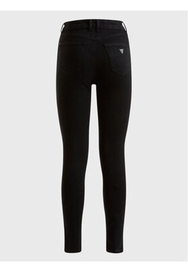 Guess Jeansy 1981 W2YA46 D4PZ1 Czarny Skinny Fit. Kolor: czarny