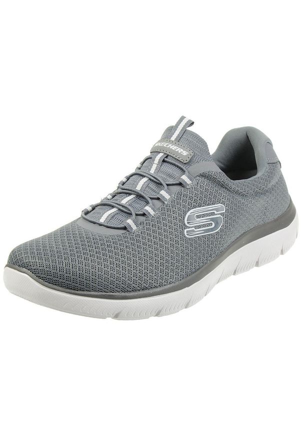 skechers - Buty sportowe Sneakersy męskie, Summits. Zapięcie: bez zapięcia. Kolor: szary. Materiał: materiał, syntetyk. Szerokość cholewki: normalna. Sport: turystyka piesza