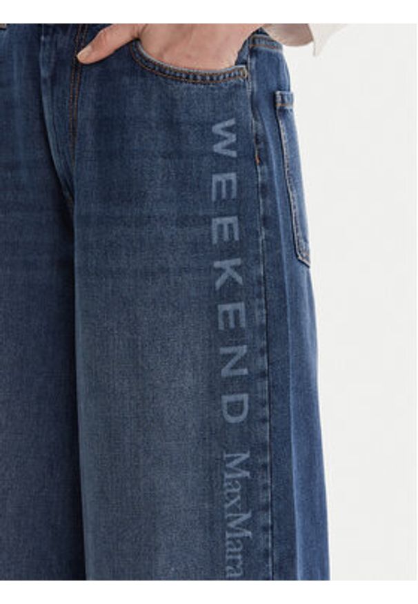 Weekend Max Mara Jeansy Vortice 2615181011 Granatowy Wide Leg. Kolor: niebieski