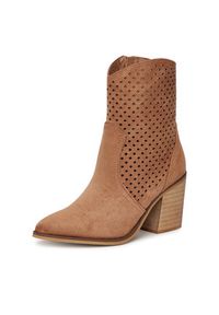 DeeZee Botki 220565-4 Brązowy. Kolor: brązowy. Materiał: materiał