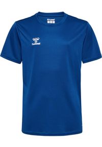 Hummel - Koszulka Poliestrowa Essential Jersey S/S Kids. Kolor: niebieski. Materiał: jersey, poliester