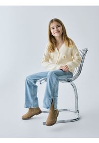 Reserved - Kardigan z dodatkiem wiskozy - złamana biel. Materiał: wiskoza #1