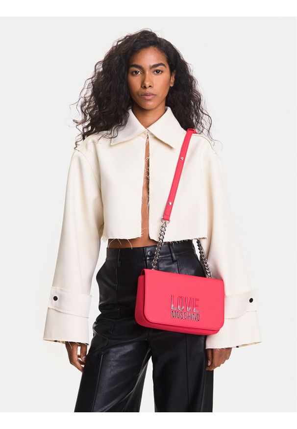 Love Moschino - LOVE MOSCHINO Torebka JC4254PP0MKD0615 Różowy. Kolor: różowy. Materiał: skórzane