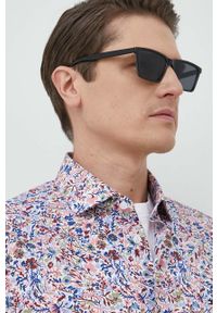 TOMMY HILFIGER - Tommy Hilfiger koszula bawełniana męska slim z kołnierzykiem włoskim. Typ kołnierza: kołnierzyk włoski. Materiał: bawełna #4