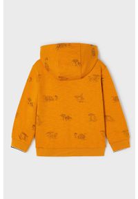 Mayoral bluza dziecięca kolor pomarańczowy z kapturem wzorzysta. Okazja: na co dzień. Typ kołnierza: kaptur. Kolor: pomarańczowy. Materiał: dzianina. Styl: casual
