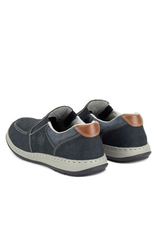 Rieker Półbuty 17360-15 Granatowy. Kolor: niebieski. Materiał: nubuk, skóra