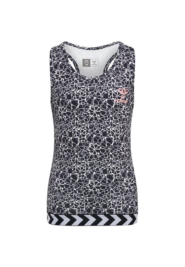 Dziewczęcy tank top Hummel Nanna. Kolor: wielokolorowy, biały, czarny. Materiał: jersey, materiał. Wzór: nadruk. Sport: koszykówka