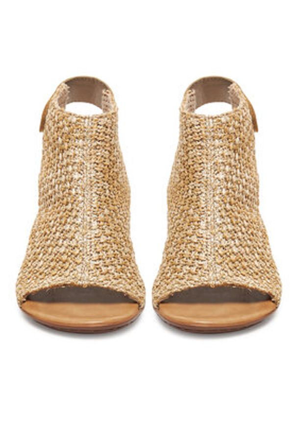 Rieker Sandały 64670-60 Beżowy. Kolor: beżowy. Materiał: materiał