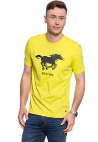 Mustang - T-SHIRT MĘSKI MUSTANG PRINT TEE 1009022 6066. Wzór: nadruk #1