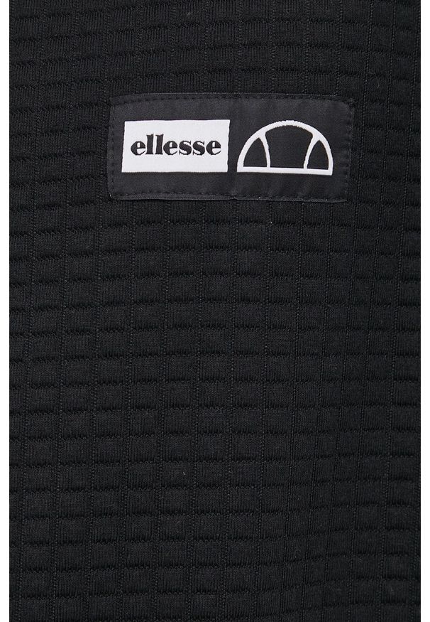 Ellesse Bluza męska kolor czarny z kapturem gładka. Typ kołnierza: kaptur. Kolor: czarny. Materiał: dzianina. Wzór: gładki