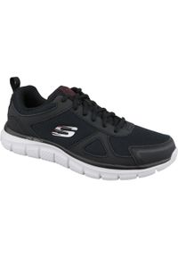 skechers - Buty do biegania męskie, Skechers Track-Scloric. Zapięcie: sznurówki. Kolor: wielokolorowy, czarny. Materiał: materiał, tkanina, syntetyk. Szerokość cholewki: normalna. Sport: turystyka piesza