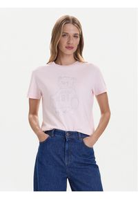 Guess T-Shirt V5BI16 K8FQ4 Różowy Regular Fit. Kolor: różowy. Materiał: bawełna