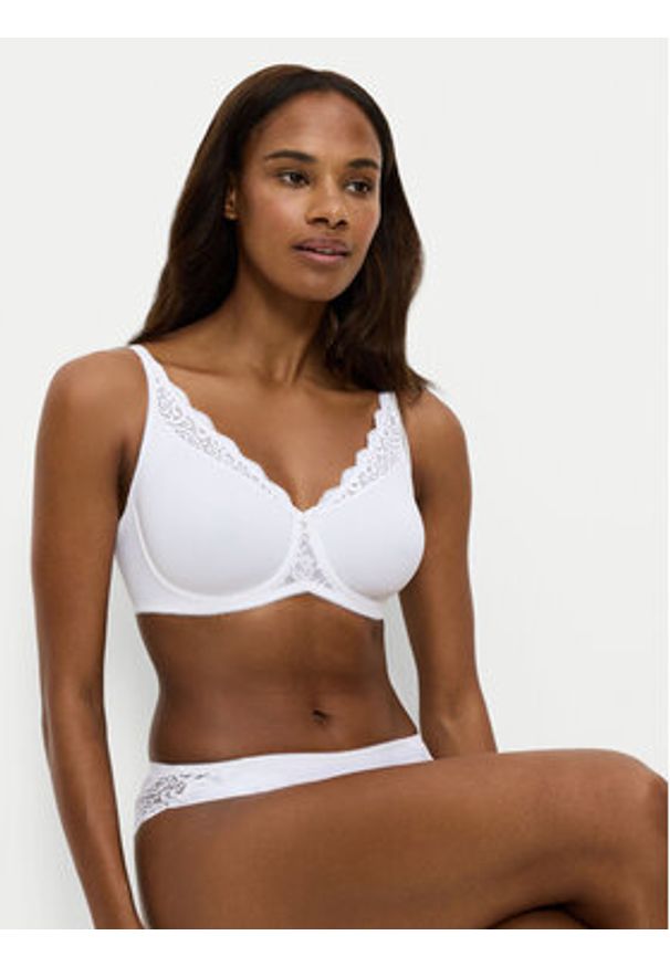 Triumph Biustonosz z fiszbiną Amourette 10210670 Biały. Kolor: biały. Materiał: syntetyk