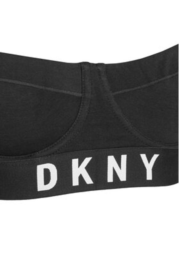 DKNY Biustonosz z fiszbiną DK4521 Czarny. Kolor: czarny. Materiał: bawełna