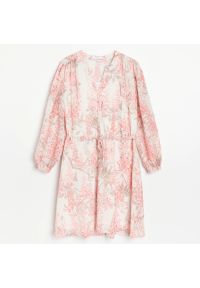 Reserved - Sukienka z tkaniny plumeti - Kremowy. Kolor: kremowy. Materiał: tkanina #1