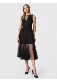 TwinSet - TWINSET Sukienka koktajlowa 231TP2721 Czarny Regular Fit. Kolor: czarny. Materiał: syntetyk. Styl: wizytowy