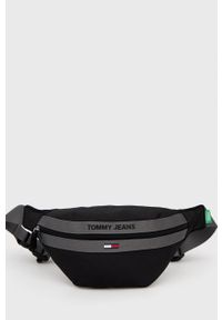 Tommy Jeans Nerka kolor czarny. Kolor: czarny. Materiał: poliester. Wzór: aplikacja