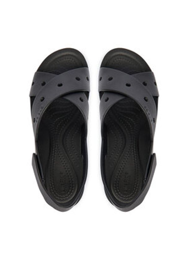 Crocs Sandały Brooklyn 4U Cross Strap Sandal 212254 Czarny. Kolor: czarny