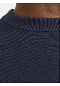 Jack & Jones Sweter Merino 12216817 Granatowy Regular Fit. Kolor: niebieski. Materiał: wełna #6