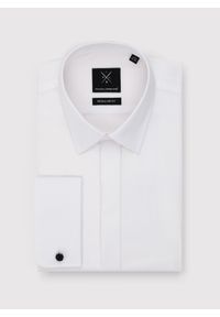 Pako Lorente - PAKO LORENTE - Biała koszula na spinki. Kolor: biały. Materiał: bawełna. Długość rękawa: długi rękaw. Długość: długie. Styl: elegancki #6