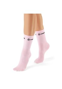 MOONHOLI - Skarpetki do jogi Moonholi Ideal Grip z naturalnej bawełny. Kolor: różowy. Materiał: bawełna. Sport: joga i pilates