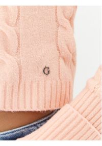Guess Sweter W3BR40 Z3930 Różowy Regular Fit. Kolor: różowy. Materiał: bawełna, syntetyk