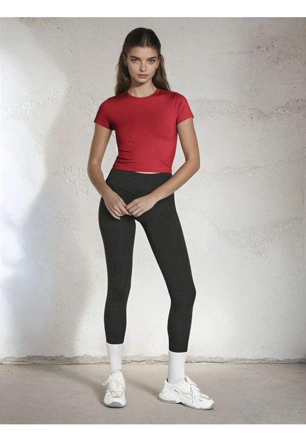 Sinsay - Crop top - czerwony. Kolor: czerwony