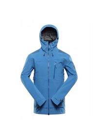 ALPINE PRO - Kurtka trekkingowa męska Alpine Pro Gor wodoodporna. Kolor: niebieski. Materiał: hardshell