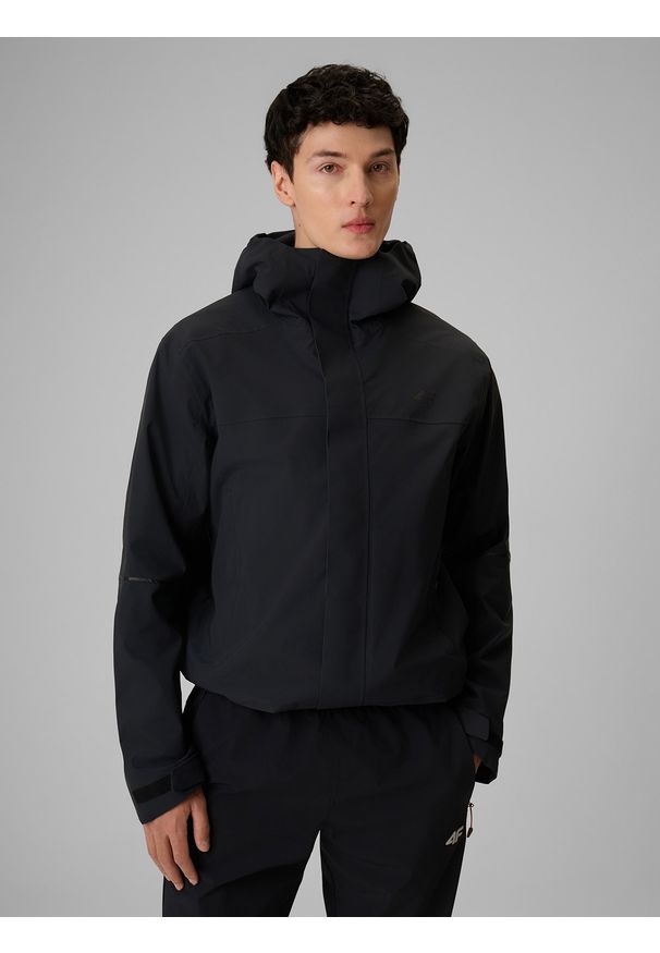 4f - 4F Kurtka trekkingowa membrana 10000 męska - czarna XL. Kolor: czarny. Materiał: materiał. Długość: długie