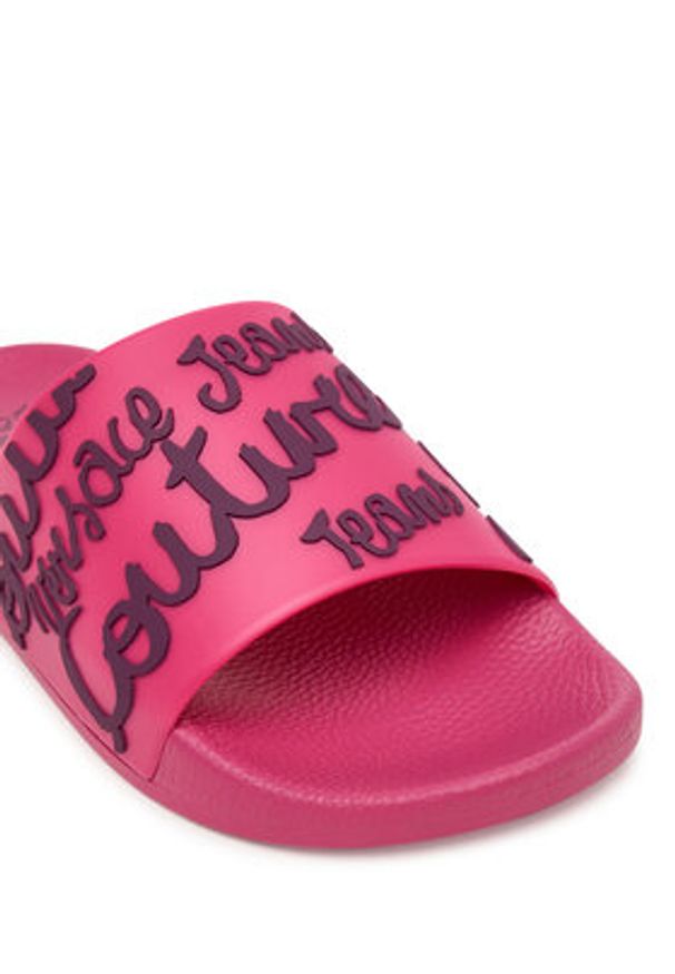 Versace Jeans Couture Klapki 79VA3SQ1 Różowy. Kolor: różowy. Materiał: syntetyk