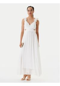 Morgan Sukienka wieczorowa 251-RISSAL Biały Regular Fit. Kolor: biały. Materiał: syntetyk. Styl: wizytowy #5