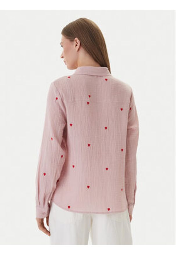 only - ONLY Koszula Heart 15332482 Różowy Regular Fit. Kolor: różowy. Materiał: bawełna