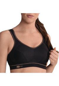 ANITA ACTIVE - Stanik do biegania Extreme control z wysoki poziomem podtrzymywania. Kolor: czarny, żółty, wielokolorowy. Materiał: poliamid, elastan, poliester, bawełna. Sport: fitness