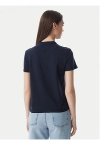 Tommy Jeans T-Shirt Heritage Logo DW0DW22816 Granatowy Regular Fit. Kolor: niebieski. Materiał: bawełna #3