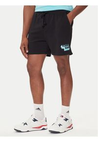 Tommy Jeans Szorty sportowe Stack Logo DM0DM21803 Czarny Relaxed Fit. Kolor: czarny. Materiał: bawełna. Styl: sportowy